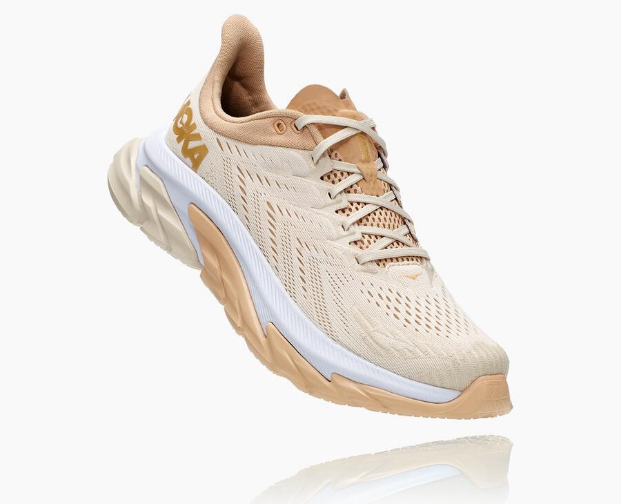 Hoka One One Clifton Edge - Men Running Shoes - Beige,Australia YMD-348205